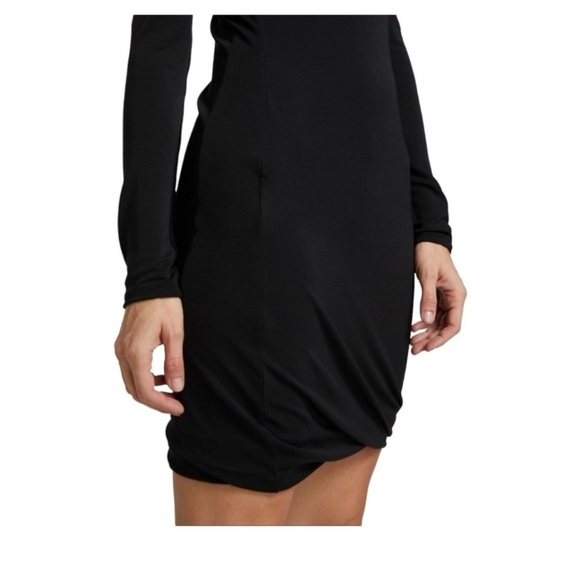 RAG & BONE Poppy Draped Mini Dress Slim Fit in Black NWOT - Picture 8 of 8